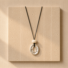 Sculpta Stone Necklace - Silver