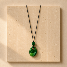 Stone Cord Necklace - Green