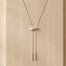 Halo Bar Necklace - Silver