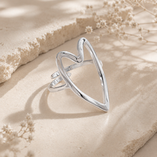 Open Heart Glow Ring - Silver