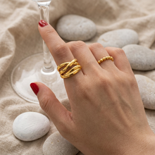 Layered Wave Ring - Gold