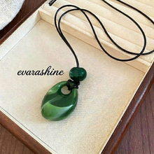 Stone Cord Necklace - Green