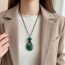 Stone Cord Necklace - Green