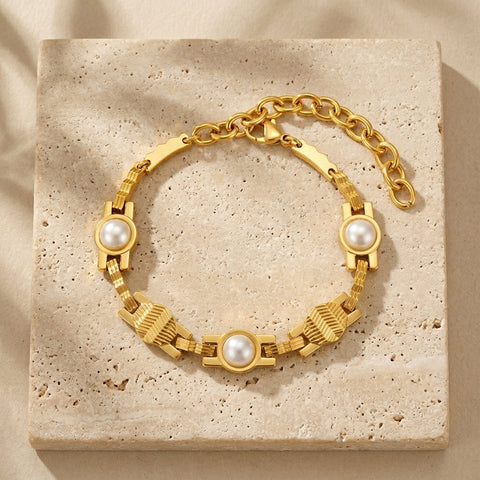 Aurora Pearl Link Bracelet