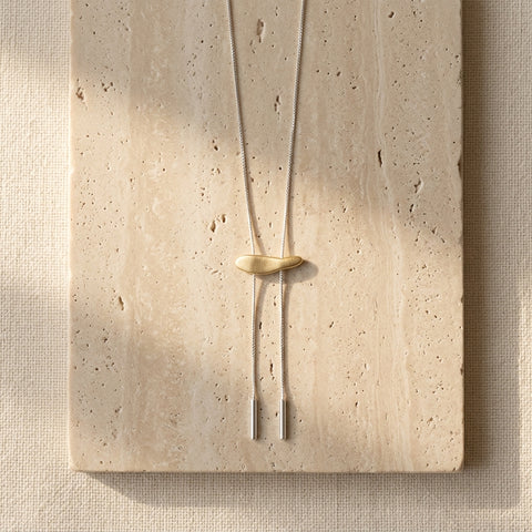 Halo Bar Necklace - Gold