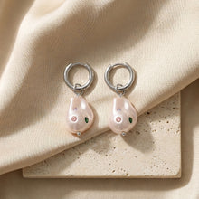Celeste Pearl Drop Earrings - Silver