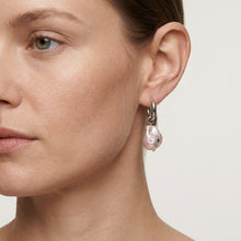 Celeste Pearl Drop Earrings - Silver