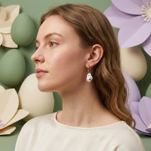 Celeste Pearl Drop Earrings - Gold