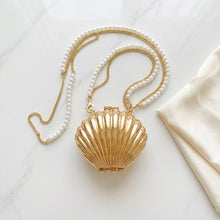 Shell Pearl Crossbody Bag - Gold
