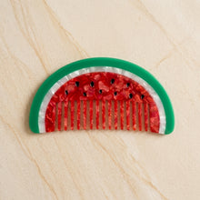 Watermelon Slice Acetate Wide-Tooth Hair Comb