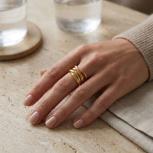 Layered Wave Ring - Gold