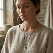 Sculpta Stone Necklace - Silver