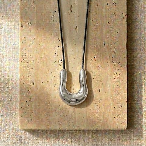 Lucky Cord Necklace - Silver