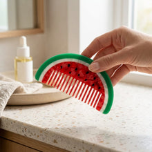 Watermelon Slice Acetate Wide-Tooth Hair Comb